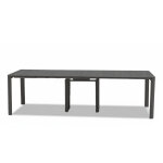 Table de jardin rectangulaire extensible roko, 3, 7 m, 6 rallonges, anthracite - jardiline