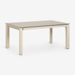 Table de jardin rectangulaire extensible en verre c�ramique sylvara 160 - 220x100 cm