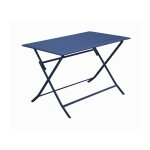 Table de jardin rectangulaire lorita - bleu 110 x 71 x 70 cm
