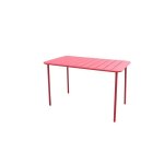 Table de jardin de repas café rectangulaire rouge 4 personnes Table de jardin de repas café rectangulaire rouge 4 personnes
