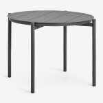 Table de jardin ronde �110 cm en aluminium elton gris graphite