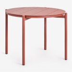 Table de jardin ronde �110 cm en aluminium elton terracota