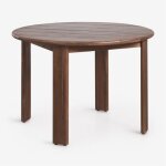 Table de jardin ronde Ø110 cm en bois d'acacia uleno brun acacia fonc�