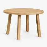 Table de jardin ronde Ø120 cm en bois d'acacia dubai marr�n acacia claro