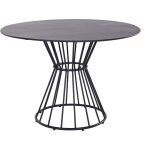 Table de jardin ronde en acier epoxy 110 cm holland