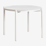 Table de jardin ronde en aluminium (ø109 cm) elton blanc gardenia Table de jardin ronde en aluminium (ø109 cm) elton blanc gardenia