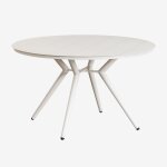 Table de jardin ronde en aluminium val�rie blanc gardenia Ø126 cm