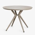Table de jardin ronde en aluminium valerie brun moka �100 cm