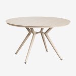 Table de jardin ronde en aluminium val�rie tapioca beige Ø126 cm