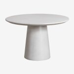 Table de jardin ronde en ciment (120 cm) zillad gris sable