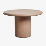 Table de jardin ronde en ciment namara camel brun clair ø120 cm Table de jardin ronde en ciment namara camel brun clair ø120 cm