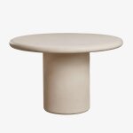 Table de jardin ronde en ciment namara tapioca beige �120 cm