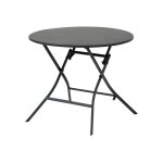 Table de jardin ronde greensboro 4 places graphite - hespride