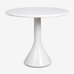 Table de jardin ronde melody, �90 cm, en ciment et fibre de verre