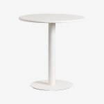 Table de jardin ronde en m�tal (�70 cm) mizzi blanc gardenia