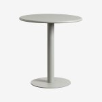 Table de jardin ronde en m�tal (�70 cm) mizzi vert kaki