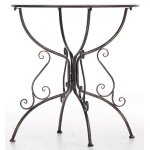 Table de jardin ronde en mtal bronze