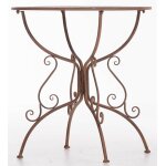 Table de jardin ronde en mtal marron antique