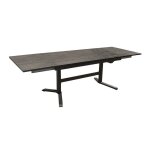 Table de jardin sotta en alu 150 / 200 / 250 x 78 cm - plateau fundermax - graphite / mocca Table de jardin sotta en alu 150 / 200 / 250 x 78 cm - plateau fundermax - graphite / mocca