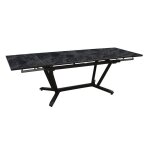 Table de jardin vita graphite / magma en aluminium 180 / 230 / 280 x100 cm - plateau kedra Table de jardin vita graphite / magma en aluminium 180 / 230 / 280 x100 cm - plateau kedra