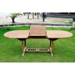 Table kajang 10 : table de jardin ovale extensible en teck brut 10 personnes Table kajang 10 : table de jardin ovale extensible en teck brut 10 personnes