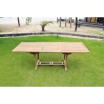 Table kajang 10 : table de jardin rectangle extensible en teck brut 10 personnes
