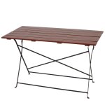 Table de kiosque a bi�re graz, table de jardin, pliable, laqu� marron