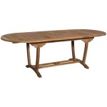 Table mainan ovale 180 - 240x100x75 teck premium