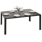Table a manger en aluminium hwc - n40, table de bistrot table de jardin table de balcon, rsistant aux ...