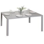 Table a manger en aluminium hwc - n40, table de bistrot table de jardin table de balcon, rsistant aux ...