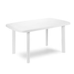 Table ovale pour l'ext�rieur. couleur: blanc 72x137x85cm ipae progarden
