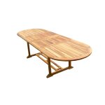 Table ovale en teck aspect huilé haasi l. 200 - 300 p. 100 cm Table ovale en teck aspect huilé haasi l. 200 - 300 p. 100 cm