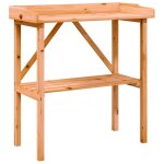 Table a plantes avec etag�re 78 x 38 x 82, 5 cm bois de sapin marron helloshop26 02 0045429