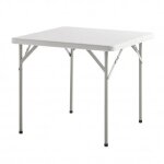 Table pliante carr�e hdpe multifonctionnelle, portable, r�sistant, multi - usages 86x86x74 cm. couleur ...