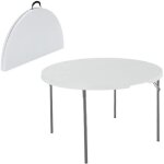 Table pliante - lifetime - 122x122x73, 5 cm - ultra r�sistante - pliable - ext�rieur