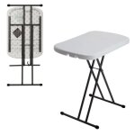 Table pliante polyvalente ultra rsistante a vie - lifetime - 66x46x61 / 66 / 71 cm - rectangulaire - ...
