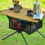 Table pliante portable filet de rangement sac d'�tag�re maille pour pique - nique camping en plein air ...