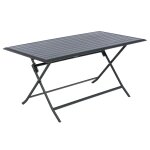 Table pliante rectangulaire azua - 6 places - graphite