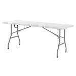 Table pliante rectangulaire en plastique - duoku - table utilitaire portable de 180 cm - solide et stable ...