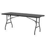 Table pliante rectangulaire en plastique - duoku - table utilitaire portable 180 cm - solide et stable ...