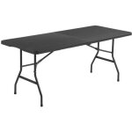 Table de rception pliante 8 personnes 180x74 x73. 5cm - structure en acier et plateau en polythylene ...