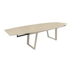 Table de repas extensible en aluminium et c�ramique ? manta 180 / 230 / 280 x 110 ? allonges en bout ...