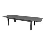 Table de repas extensible en aluminium ? darius 230 / 350 x 120 ? allonge papillon ? coloris graphite ...