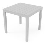 Table en résine 80 x 80 x h72 cm blanche mobilier d'extérieur tbl028bi Table en résine 80 x 80 x h72 cm blanche mobilier d'extérieur tbl028bi