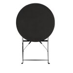 Table de terrasse en acier noir 595 mm - bolero