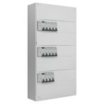Tableau 3 rang�es pr� - �quip� 3 inter. diff. 40a + 11 disjoncteurs - siemens
