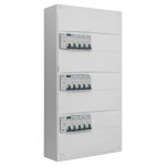 Tableau 3 rang�es pr� - �quip� 3 inter. diff. 40a + 12 disjoncteurs - siemens
