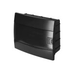 Tableau lectrique encastrable 12 modules (1x12) ip40 tanche noir porte fume horoz