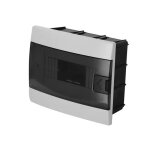 Tableau lectrique encastrable 8 modules (1x8) ip40 tanche blanc porte fume horoz