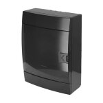 Tableau �lectrique saillie 16 modules (2x8) ip40 �tanche noir porte fum�e horoz